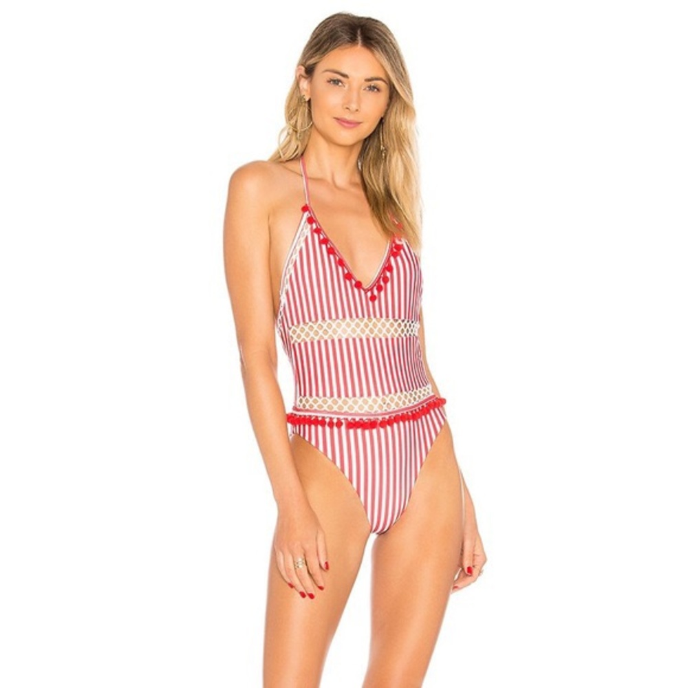 Tularosa NWT bathingsuit one piece red white